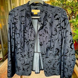 MICHAEL KORS DENIM AND VELVET JACKET
